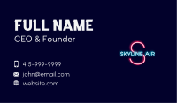Futuristic Neon Wordmark Business Card Image Preview