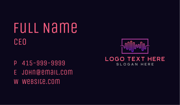 Music Soundwave Record Business Card Design Image Preview