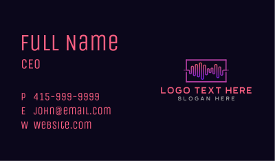 Music Soundwave Record Business Card Image Preview