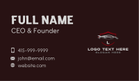 Sports Car Driving Shield Business Card Image Preview