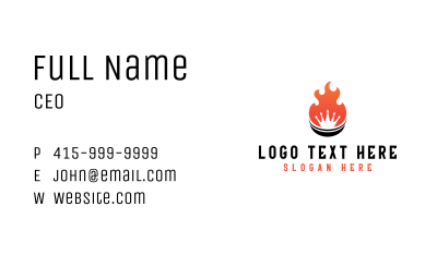 Flaming Barbecue King Business Card Image Preview