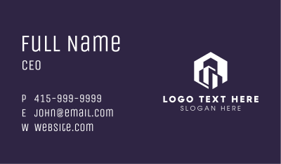 White Hexagon Realty Building Business Card Image Preview