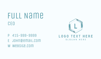 Watercolor Hexagon Lettermark Business Card Image Preview