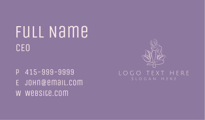 Feminine Leaf Cosmetics Business Card
