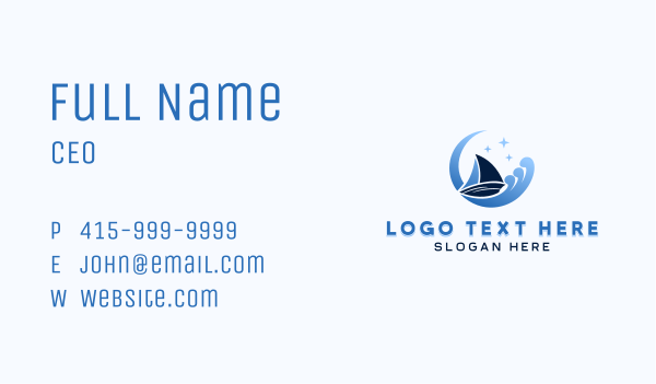 Sailing Boat Travel Business Card Design Image Preview