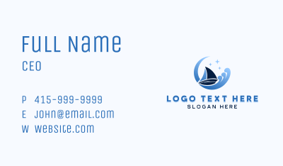 Sailing Boat Travel Business Card Image Preview