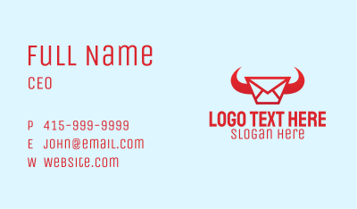 Red Horn Messaging Business Card Image Preview
