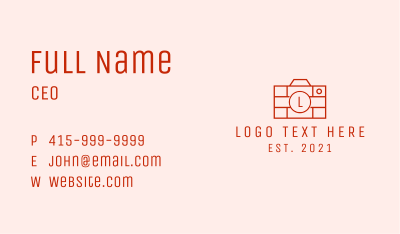 Brick Photo Camera Business Card Image Preview