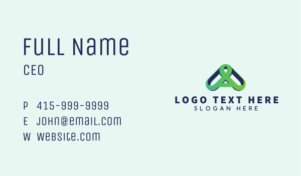 Loop Letter A Company Business Card Design Image Preview