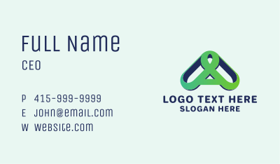Loop Letter A Company Business Card