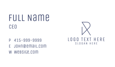 Abstract Generic Letter R Business Card Image Preview