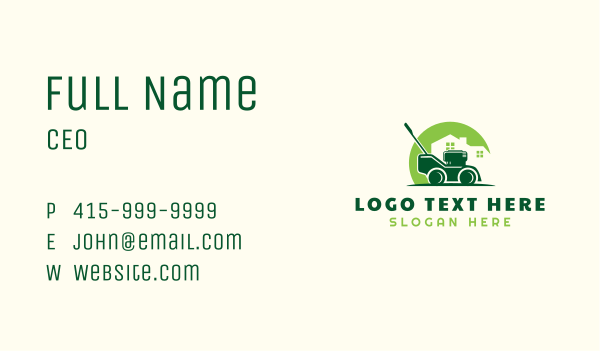 Lawn Mower Garden Business Card Design Image Preview