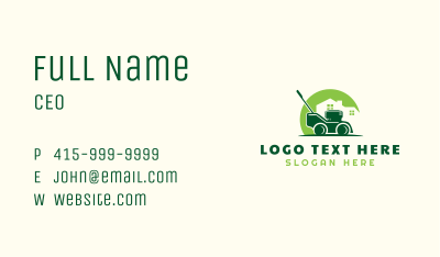 Lawn Mower Garden Business Card Image Preview