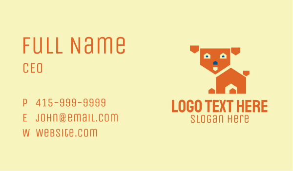 Cute Dog House  Business Card Design Image Preview