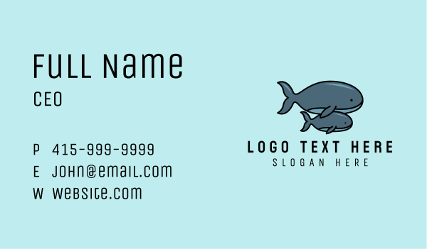Humpback Whale Mascot Business Card Design Image Preview