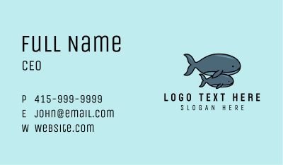 Humpback Whale Mascot Business Card Image Preview