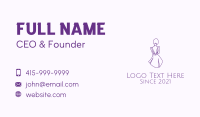 Woman’s Dress Monoline Business Card Image Preview