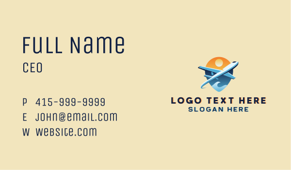 Airplane Gps Travel Business Card Design Image Preview