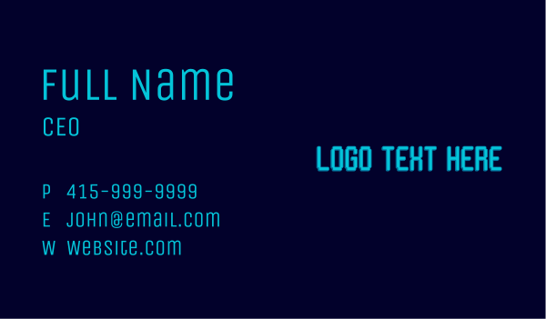 Pixel Gaming Wordmark Business Card Design Image Preview