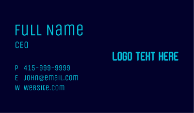 Pixel Gaming Wordmark Business Card Image Preview