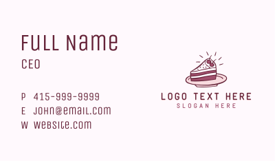 Cake Slice Baking Pastry Business Card Image Preview
