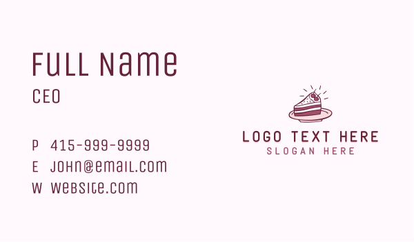 Cake Slice Baking Pastry Business Card Design Image Preview