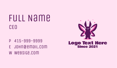 Rabbit Butterfly Business Card Image Preview