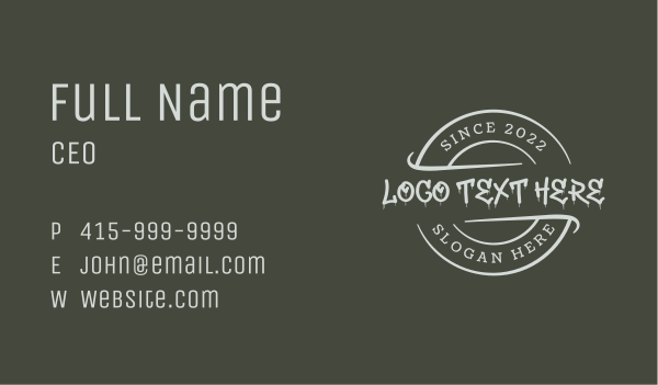 Graffiti Business Firm Business Card Design Image Preview