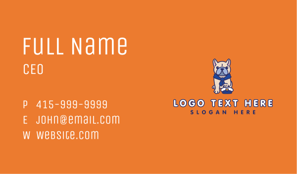 Pet Dog Sailor Costume Business Card Design Image Preview