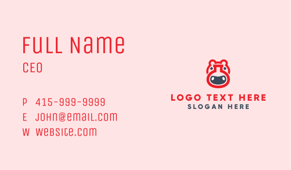 Red Hippo Lab Business Card Design Image Preview