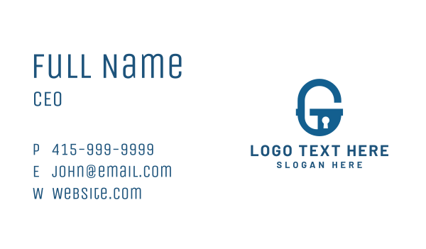 Security Lock Letter G Business Card Design Image Preview