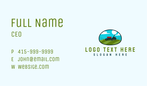 Lawn Mower Garden Business Card Design Image Preview