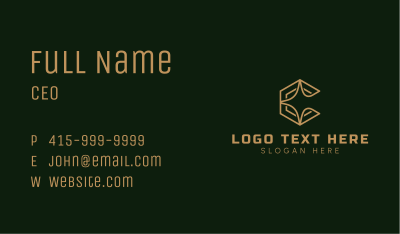 Hexagon Star Letter C Business Card Image Preview