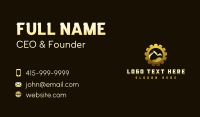 Gear Excavator Backhoe Business Card Preview