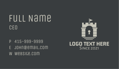 Security Castle Fortress Business Card Image Preview