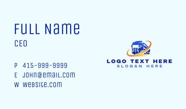 Cargo Truck Courier Business Card Design Image Preview