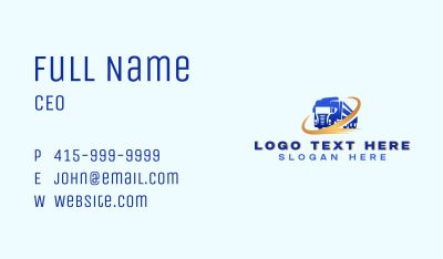 Cargo Truck Courier Business Card Image Preview