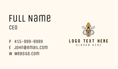 Bee Honeycomb Apiary Business Card Image Preview
