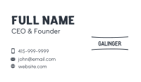 Handwritten Texture Wordmark Business Card Image Preview