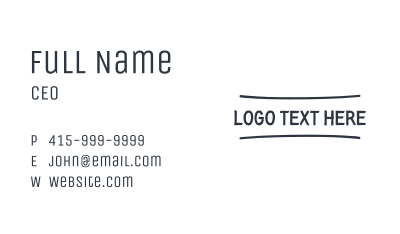 Handwritten Texture Wordmark Business Card Image Preview