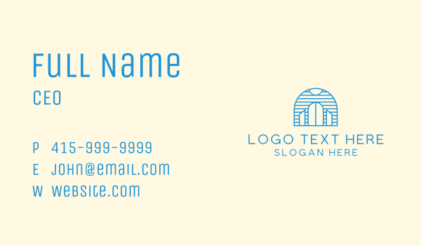 Blue Palace Gate Business Card Design Image Preview