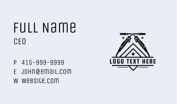 Industrial Welding Fabrication Business Card Design Image Preview