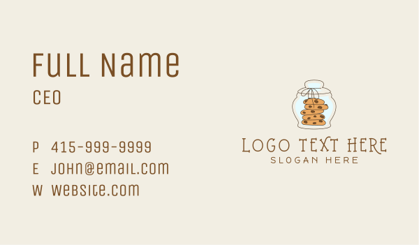 Cookie Jar Pastry Business Card Design Image Preview