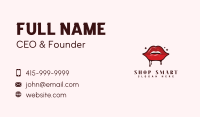 Cosmetics Red Lips Business Card Image Preview