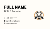 Industrial Chainsaw Logging Business Card Design