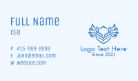 Blue Shield Wings Emblem Business Card Image Preview