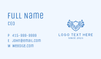 Blue Shield Wings Emblem Business Card Image Preview