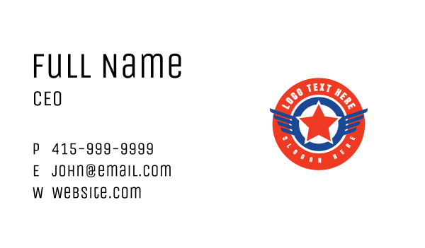 American Patriot Campaign Business Card Design Image Preview