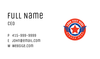 American Patriot Campaign Business Card Image Preview