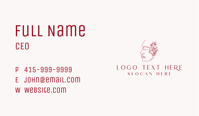 Feminine Botanical Beauty Business Card Image Preview